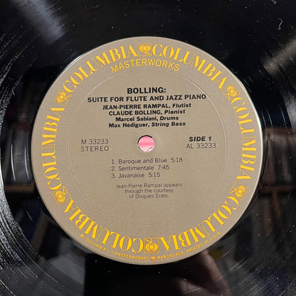 Jean-Pierre Rampal - Suite For Flute And Jazz Piano *TERRE HAUTE* | Near Mint (NM) Very Good Plus (VG+)-