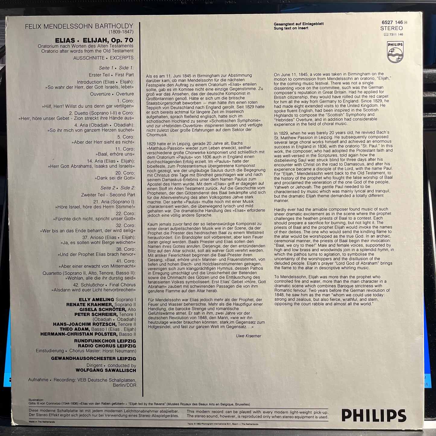 Felix Mendelssohn-Bartholdy - Elias | Near Mint (NM) Near Mint (NM)-