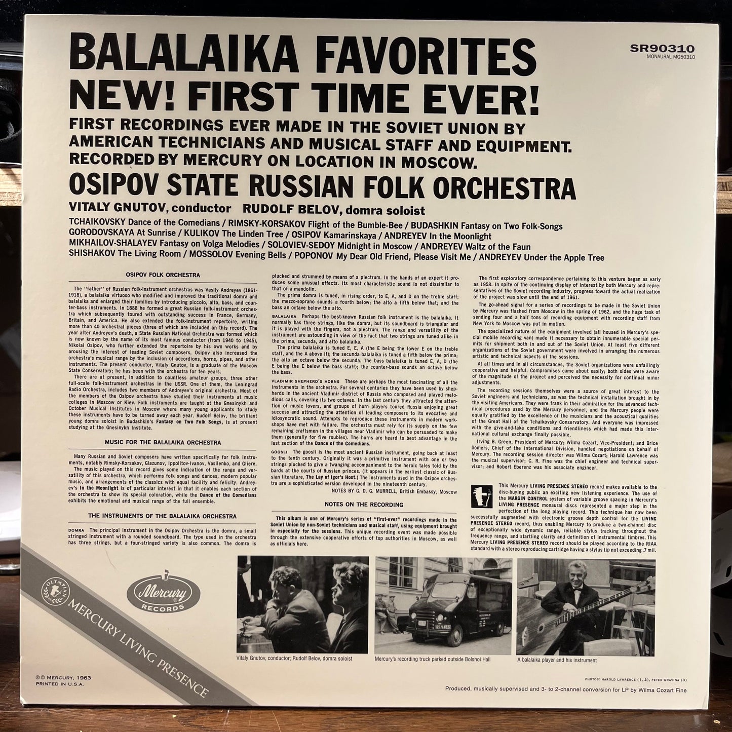 Osipov State Russian Folk Orchestra - Balalaika Favorites (VINYL) | Near Mint (NM) Near Mint (NM)-