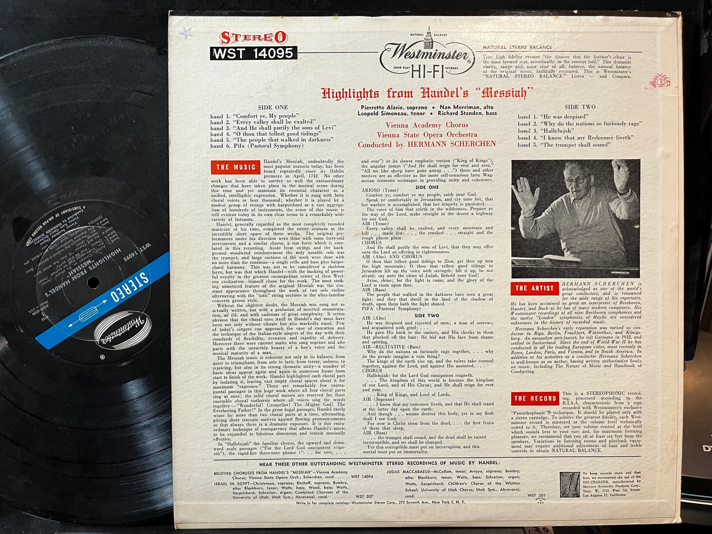 Hermann Scherchen - Beloved Choruses From Handel Messiah (VINYL) | Near Mint (NM) Near Mint (NM)-