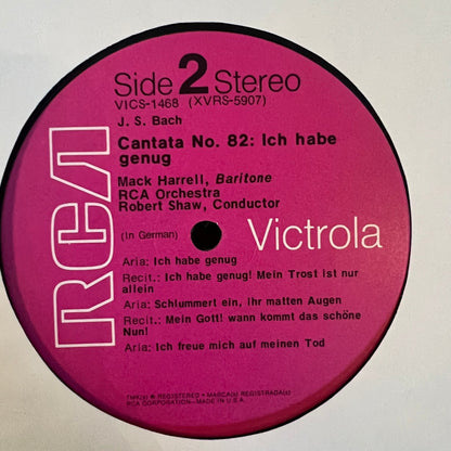 Johann Sebastian Bach - Cantatas No. 56: Ich Will Den Kreuzstab Gerne Tragen / No. 82: Ich Habe Genug | Near Mint (NM) Near Mint (NM)-