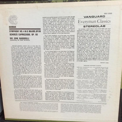 Antonín Dvořák - Sir John Barbirolli Conducting Ha - Dvorak Symphony No. 4 In G Major, Op. 88 / Scherzo Capriccioso, Op. 66 (VINYL) | Near Mint (NM or M-)-