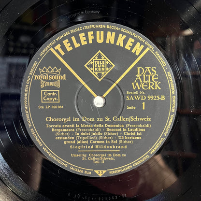 Girolamo Frescobaldi - Die Alte Orgel Im Dom Zu St. Gallen/Schweiz | Near Mint (NM) Near Mint (NM)-
