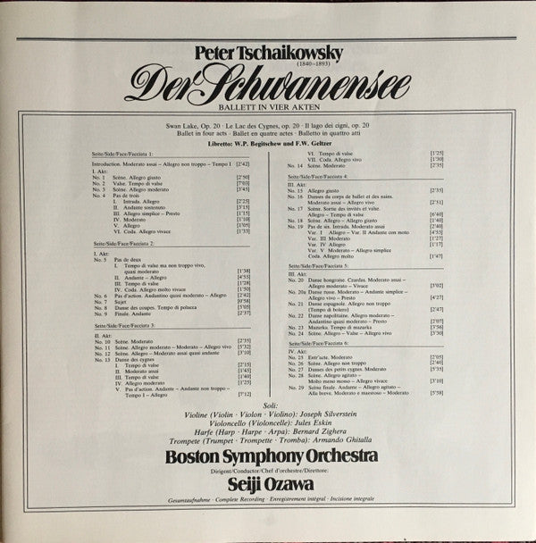 Pyotr Ilyich Tchaikovsky - Der Schwanensee = Swan Lake = Le Lac Des Cygnes = Il Lago Dei Cigni *BOX / GERMANY* | Near Mint (NM) Excellent (EX)-