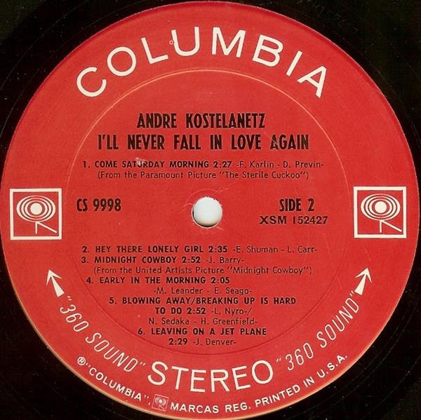 André Kostelanetz - I'll Never Fall In Love Again | Near Mint (NM) Near Mint (NM)-