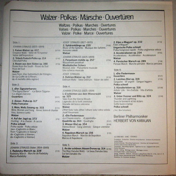Berliner Philharmoniker - Johann & Josef Strauss Walzer•Polkas•Märsche•Ouvertüren *BOX* | Near Mint (NM) Excellent (EX)-