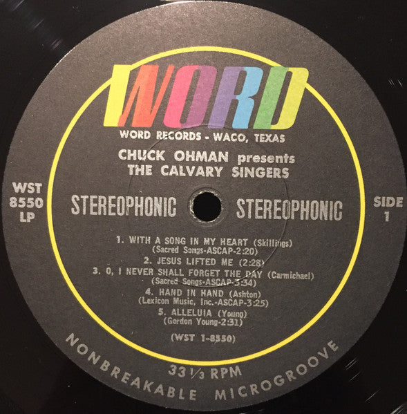Chuck Ohman - Chuck Ohman Presents The Calvary Singers (VINYL) | Near Mint (NM) Near Mint (NM)-