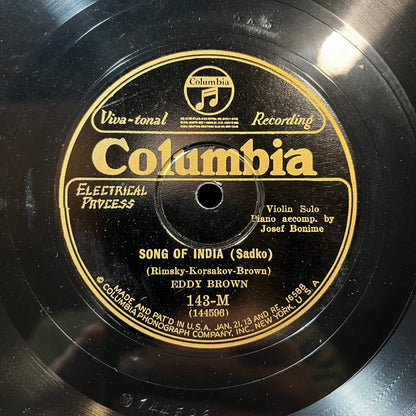 Eddy Brown (2) - Coq D'Or: Hymn To The Sun / Song Of India (Sadko)(78RPM 10") | Near Mint (NM or M-) Generic-