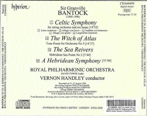 Granville Bantock - Hebridean Symphony / Celtic Symphony / The Witch Of Atlas / The Sea Reivers | Near Mint (NM)-