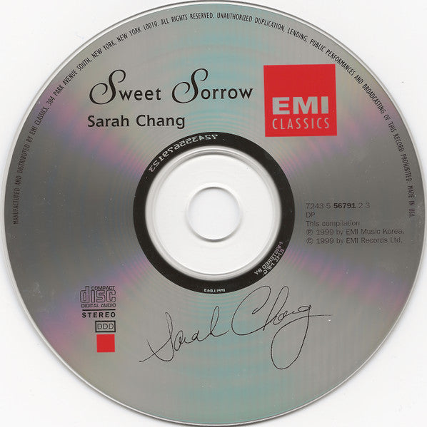 Sarah Chang - Sweet Sorrow (CD) | Near Mint (NM) Near Mint (NM)-
