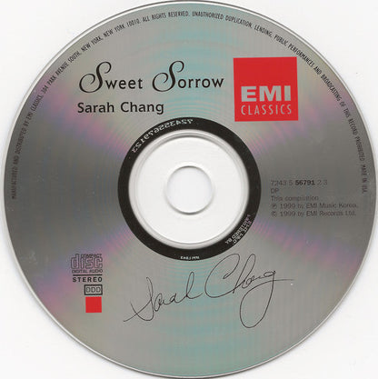 Sarah Chang - Sweet Sorrow (CD) | Near Mint (NM) Near Mint (NM)-