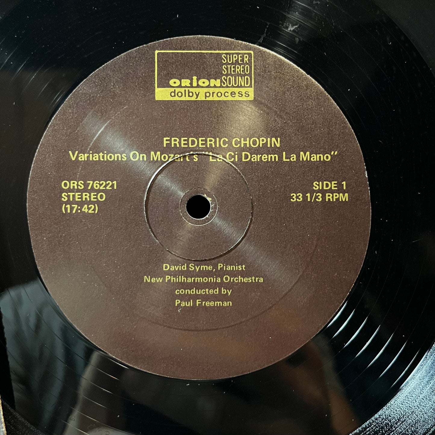New Philharmonia Orchestra - Variations On “La Ci Darem la Mano” / Concerto No. 1 / Elegy (VINYL LP ORION ORS 76221 1976) | Near Mint (NM or M-) Excellent (EX)-