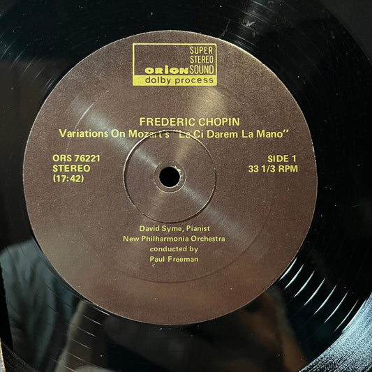 New Philharmonia Orchestra - Variations On “La Ci Darem la Mano” / Concerto No. 1 / Elegy (VINYL LP ORION ORS 76221 1976) | Near Mint (NM or M-) Excellent (EX)-