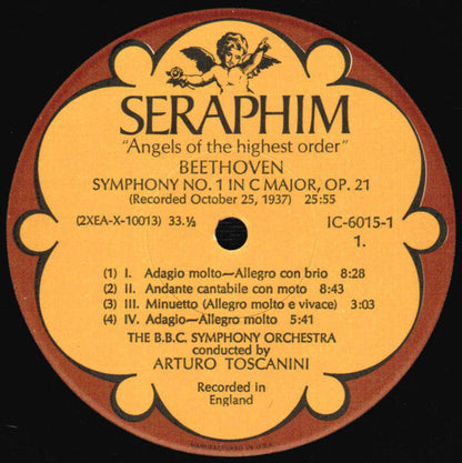 Arturo Toscanini - Beethoven: Symphonies Nos. 1, 4 & 6 ("Pastorale") *BOX* | Near Mint (NM) Excellent (EX)-