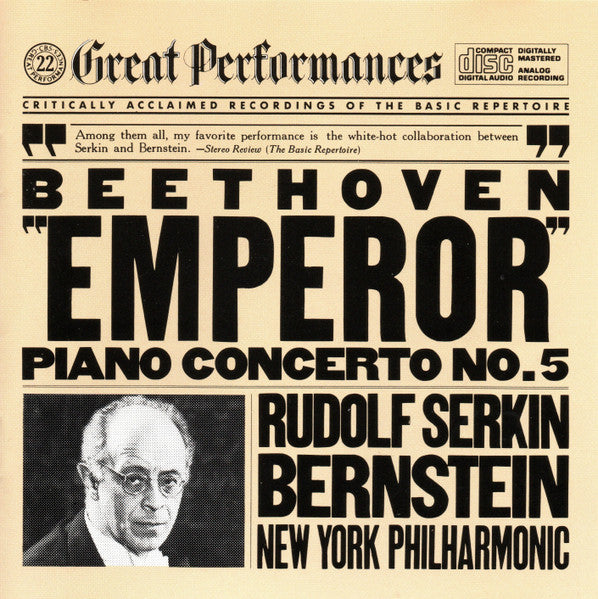 Ludwig van Beethoven - "Emperor" Piano Concerto No. 5 (CD) | Near Mint (NM or M-)-