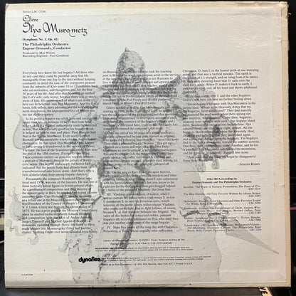 Glière* - Ormandy*, Philadelphia Orchestra - "Ilya Murometz" (Symphony No. 3)(VINYL LP RCA RED SEAL LSC-3246 1972) | Near Mint (NM or M-) Near Mint (NM)-