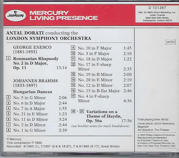 George Enescu - Dorati Conducts Brahms And Enesco (CD) | Near Mint (NM) Near Mint (NM)-