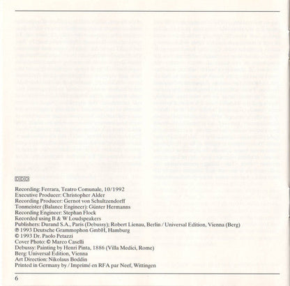 Claude Debussy - Debussy: 12 Etudes / Berg: Sonate Op. 1 (CD) | Near Mint (NM)-
