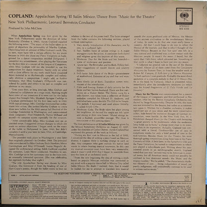 Leonard Bernstein - El Salón México / Appalachian Spring / Dance From "Music For The Theatre" *STEREO* | Near Mint (NM) Near Mint (NM)-