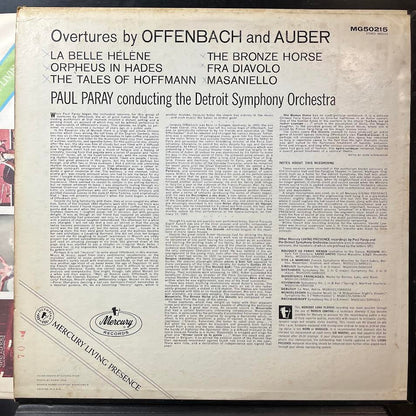 Paul Paray - Overtures By Offenbach & Auber (VINYL) | Near Mint (NM or M-) Excellent (EX)-