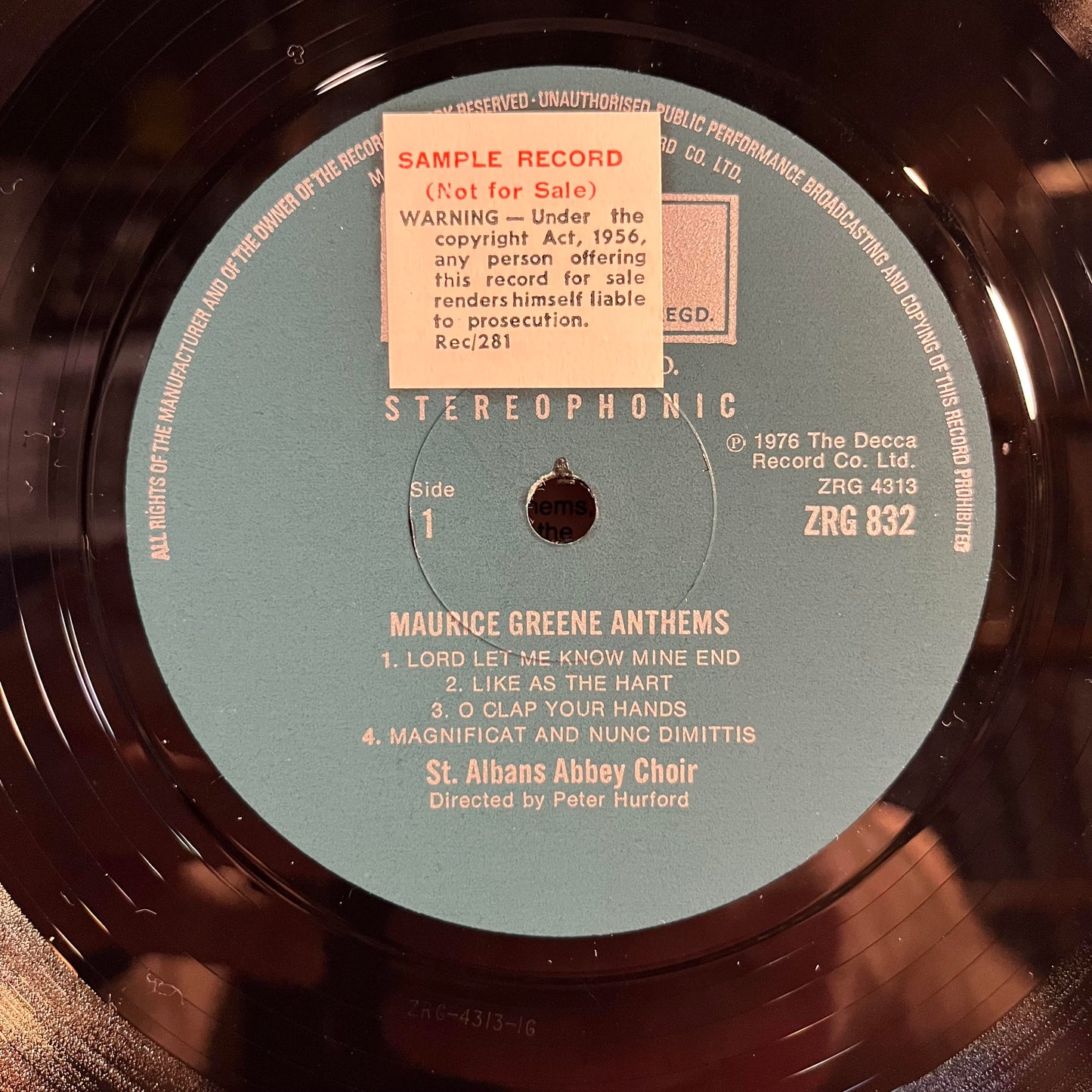 Maurice Greene (2) - Anthems *PROMO* | Near Mint (NM) Near Mint (NM)-