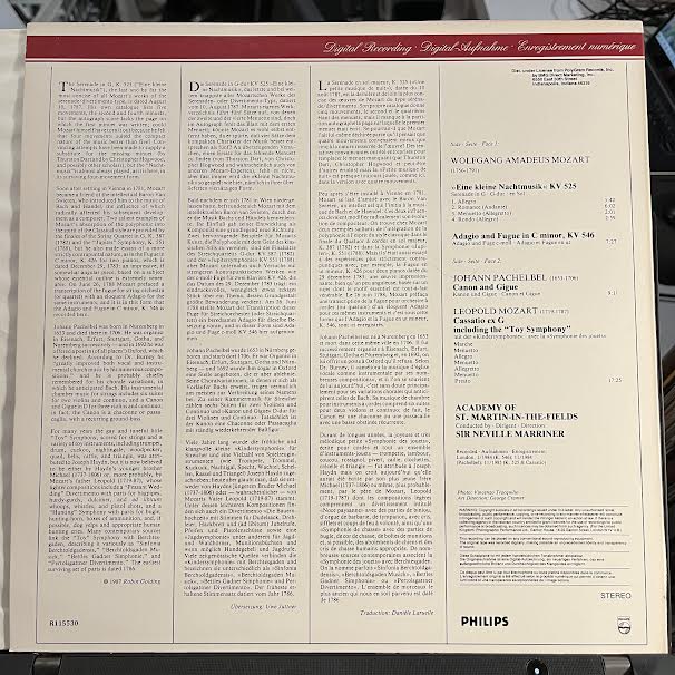 Wolfgang Amadeus Mozart - Eine Kleine Nachtmusik, Canon, Toy Symphony (VINYL) | Near Mint (NM or M-) Excellent (EX)-
