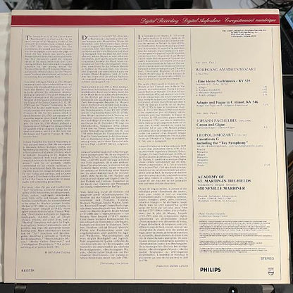 Wolfgang Amadeus Mozart - Eine Kleine Nachtmusik, Canon, Toy Symphony (VINYL) | Near Mint (NM or M-) Excellent (EX)-