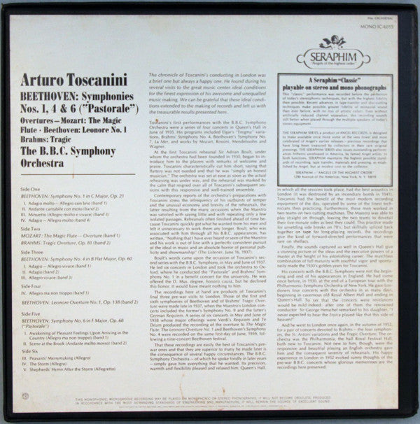 Arturo Toscanini - Beethoven: Symphonies Nos. 1, 4 & 6 ("Pastorale") *BOX* | Near Mint (NM) Excellent (EX)-