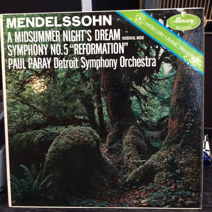 Felix Mendelssohn-Bartholdy : Paul Paray, Detroit - A Midsummer Night's Dream, Incidental Music; Symphony No. 5 "Reformation" (VINYL) | Near Mint (NM or M-)-