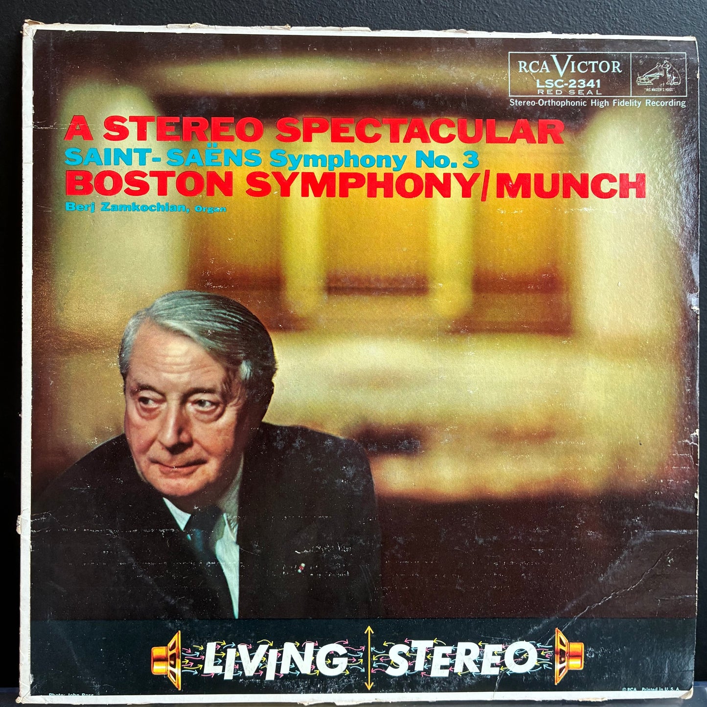 Camille Saint-Saëns - A Stereo Spectacular / Symphony No. 3 (VINYL) | Very Good Plus (VG+) Very Good (VG)-