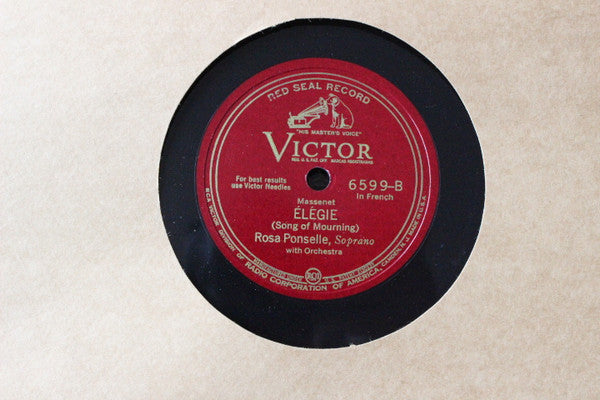 Rosa Ponselle - Ave Maria / Elegie *78 RPM* | Very Good Plus (VG+) Generic-