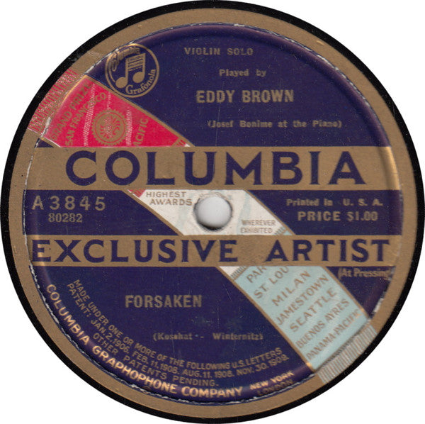 Eddy Brown (2) - Adoration / Forsaken (78RPM 10") | Very Good Plus (VG+) Generic-