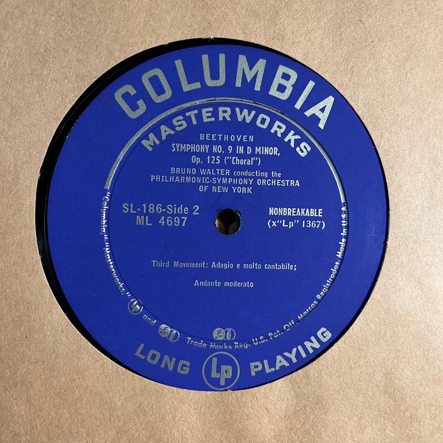 Ludwig Van Beethoven - Symphony No. 9 In D Minor, Op. 125 (Choral) / Song Of Destiny, Op. 54 (Schicksalslied) | Very Good Plus (VG+) Near Mint (NM)-