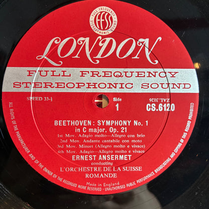 Ludwig van Beethoven - Symphony No. 1 In C Major Op. 21 / Symphony No. 8 In F Major Op. 93 (VINYL) | Very Good Plus (VG+) Excellent+ (EX+)-