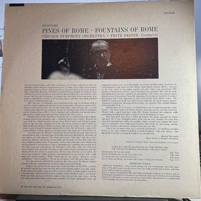 Ottorino Respighi - Pines Of Rome / Fountains Of Rome (VINYL) | Very Good Plus (VG+) Excellent (EX)-