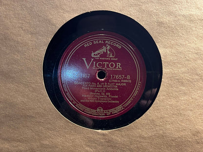 Johannes Brahms - Concerto No. 2, In B Flat Major For Piano And Orchestra, Op. 83 *6X12" SHELLAC* | Very Good Plus (VG+) Very Good (VG)-