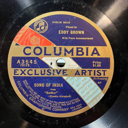 Eddy Brown (2) - HYMN TO THE SUN / SONG OF INDIA (78RPM 10") | Very Good Plus (VG+) Generic-