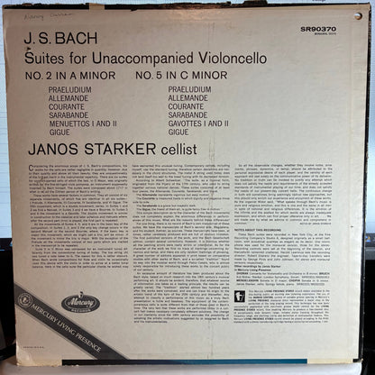 Johann Sebastian Bach - Suites For Solo Cello No.2 In D Minor No.5 In C Minor (VINYL) | Very Good (VG) Very Good (VG)-