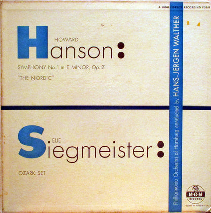Howard Hanson - Symphony No. 1 - The Nordic / Ozark Set | Very Good (VG) Very Good Plus (VG+)-