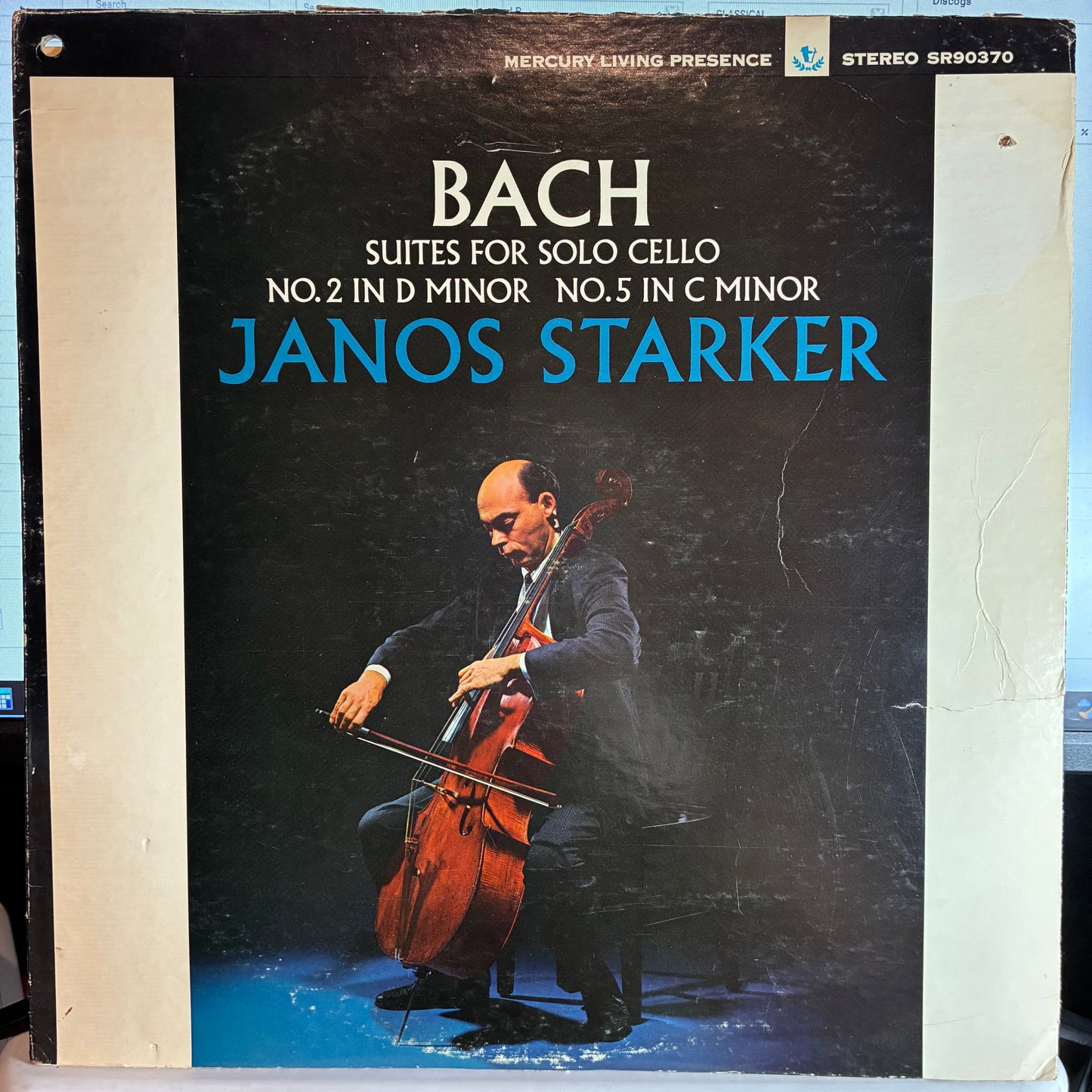 Johann Sebastian Bach - Suites For Solo Cello No.2 In D Minor No.5 In C Minor (VINYL) | Very Good (VG) Very Good (VG)-