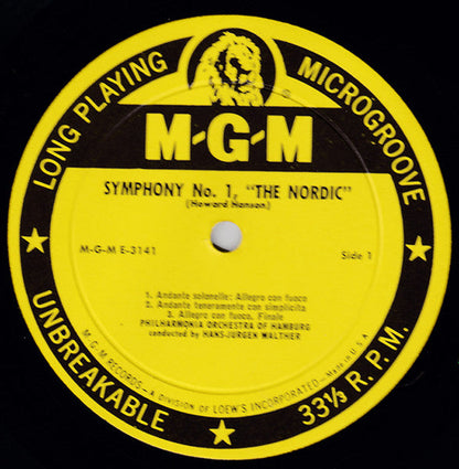 Howard Hanson - Symphony No. 1 - The Nordic / Ozark Set | Very Good (VG) Very Good Plus (VG+)-