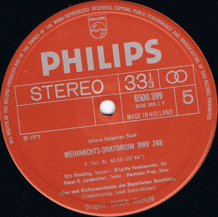 Johann Sebastian Bach - Weihnachts-Oratorium | Near Mint (NM) Near Mint (NM)-