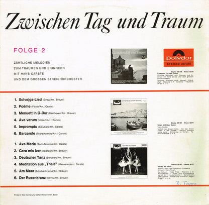 Hans Carste Und Sein Orchester - Zwischen Tag Und Traum, Folge 2 | Mint (M) Mint (M)-