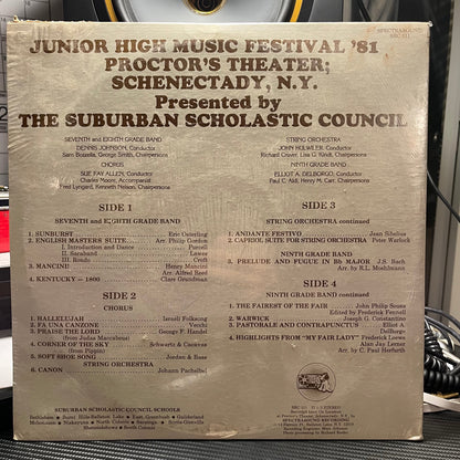The Suburban Scholastic Counscil - Junior High Music Festival '81 Proctors Theater Schenectady NY | Mint (M) Excellent (EX)-