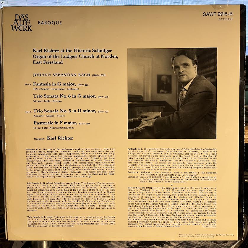 Johann Sebastian Bach - The Historic Schnitger Organ Of The Ludgeri Church | Near Mint (NM) Near Mint (NM)-