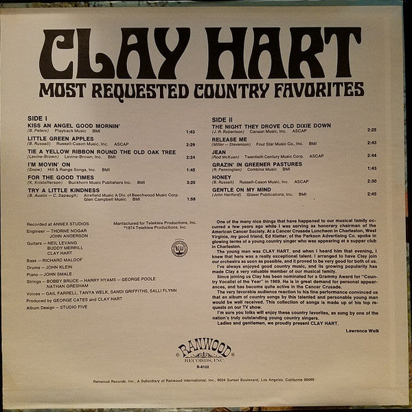 Clay Hart - Most Requested Country Favorites | Near Mint (NM) Near Mint (NM)-