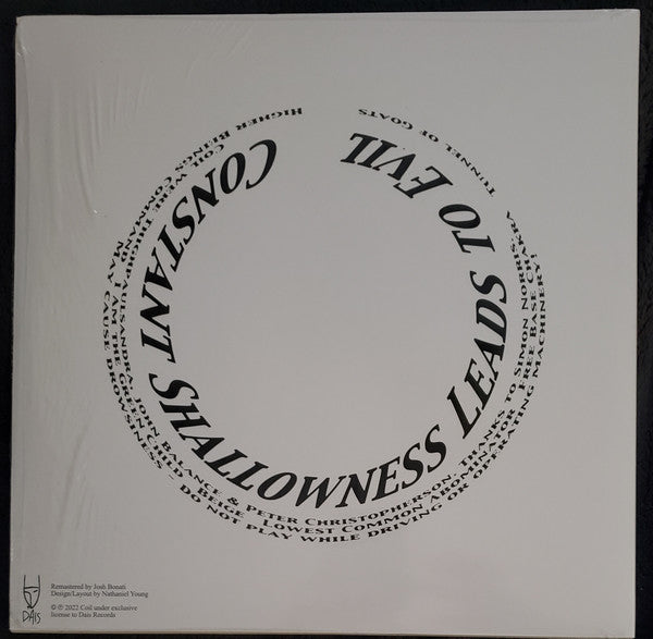 Coil - Constant Shallowness Leads To Evil | Mint (M) Mint (M)-