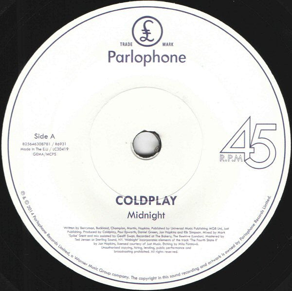 Coldplay - Midnight | Mint (M) Mint (M)-