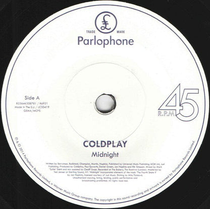 Coldplay - Midnight | Mint (M) Mint (M)-