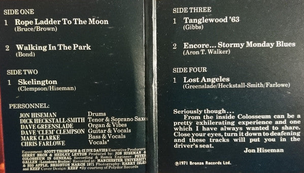 Colosseum - Colosseum Live | Near Mint (NM) Near Mint (NM)-
